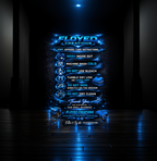 Vinyl apparel care instructions for Floyed Creations on a dark background with glowing blue text.