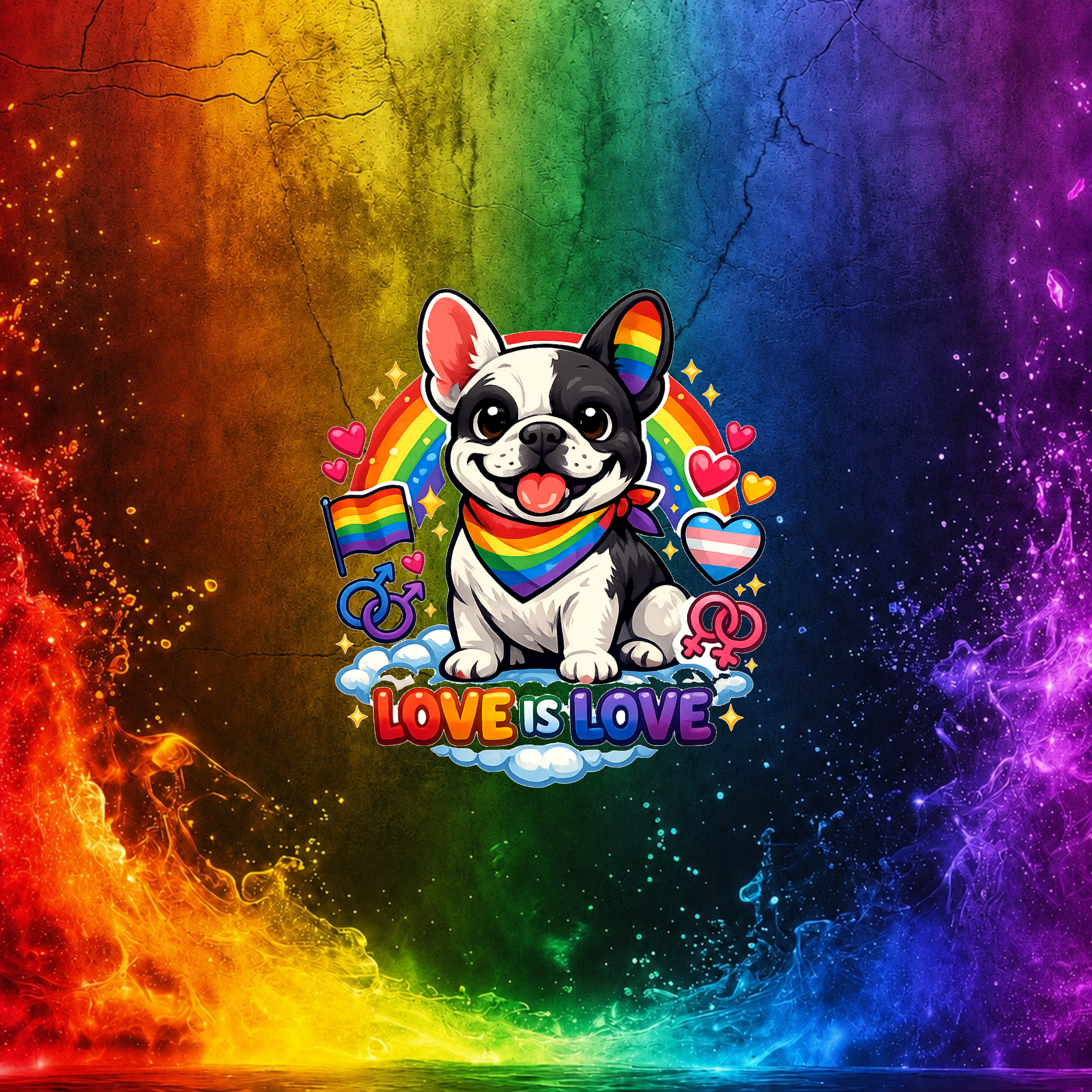 Love is love Frenchie - Clothing
