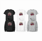 Collection of hoodies and t-shirts with 'Emotional Princess' design on a plain background