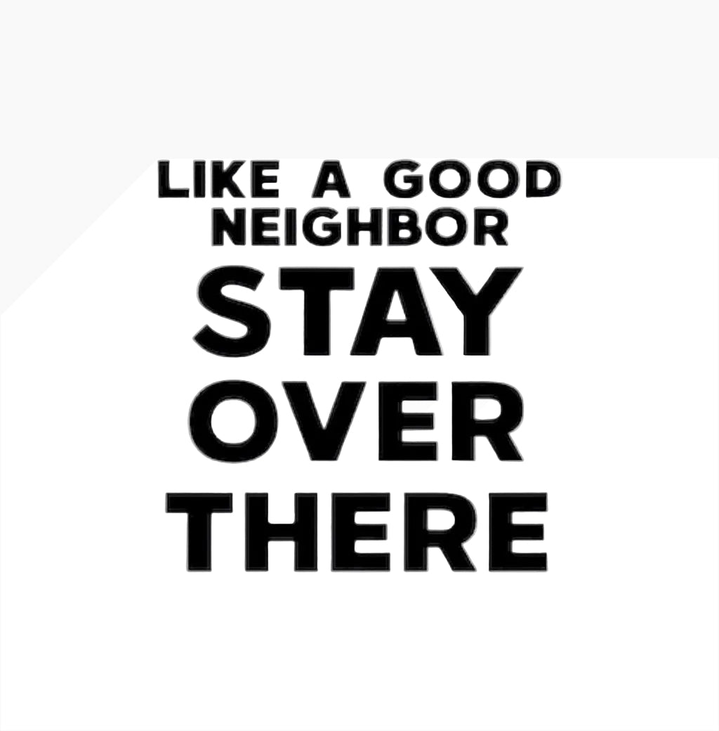 Black text on a white background with a humorous message.