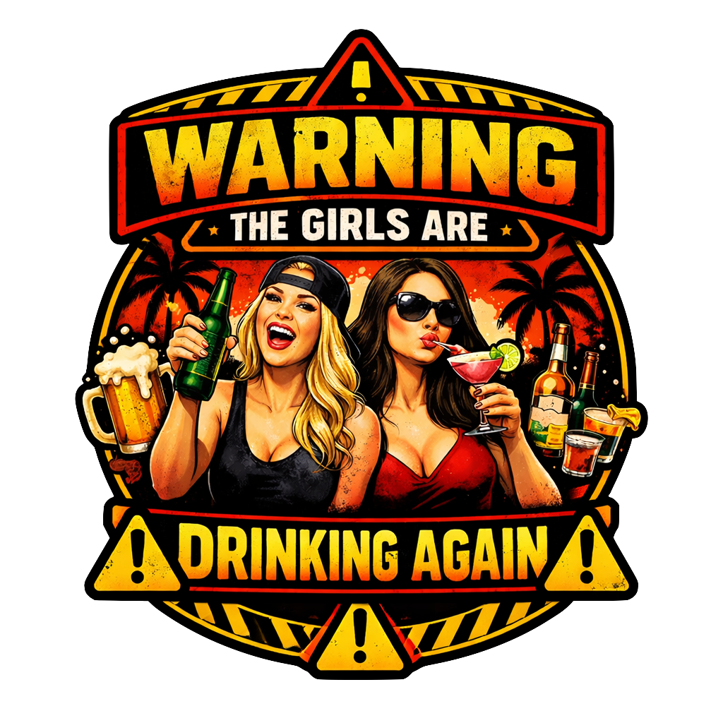 Warning Girl Are Drinking - Clothing