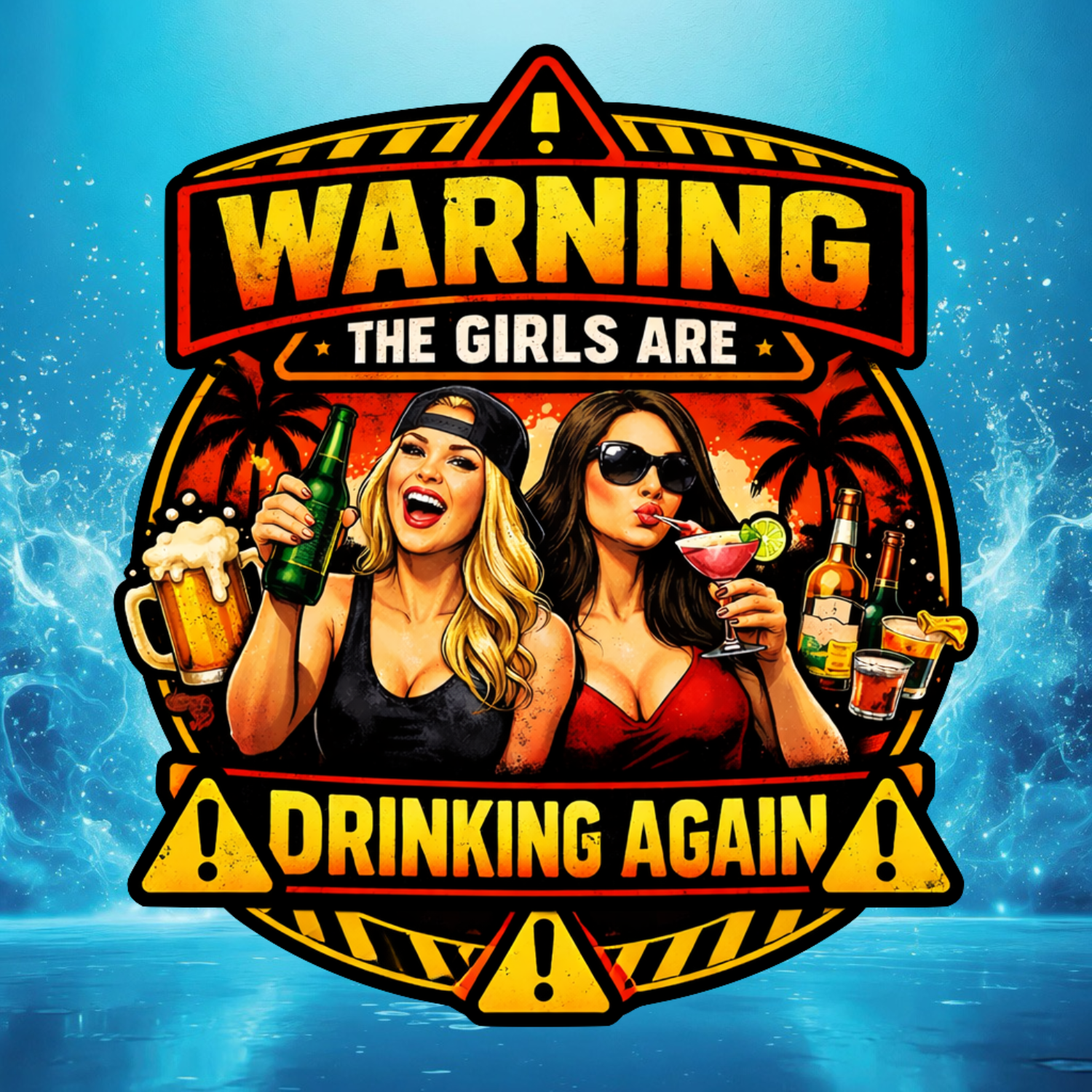 Warning Girl Are Drinking - Clothing